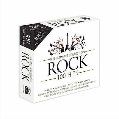 Various Artists : The Ultimate Collection - Rock: 100 Hits CD Box Set 5 discs Pre-Owned