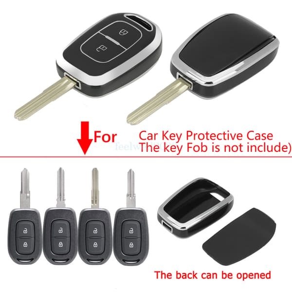 For Renault Dacia kwid Sandero Trafic Shell 2Button TPU Key Cover Case Fob Shell