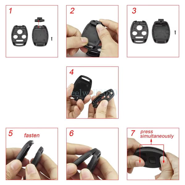 2 Button Key Shell Case Remote For Honda Civic Accord Jazz Odyssey Replacement