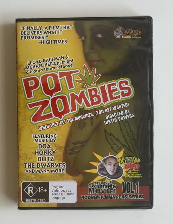Pot Zombies (2005) Troma Horror DVD Justin Powers