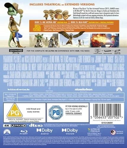 Rango Uhd Bd [BLURAY] Brand New