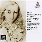 Concerto Koln : Mendelssohn;String Syms.1,4 CD Pre-Owned