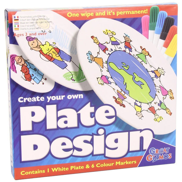 Great Gizmos Create Your Own Plate Design with Pens,White Brand New | CDON