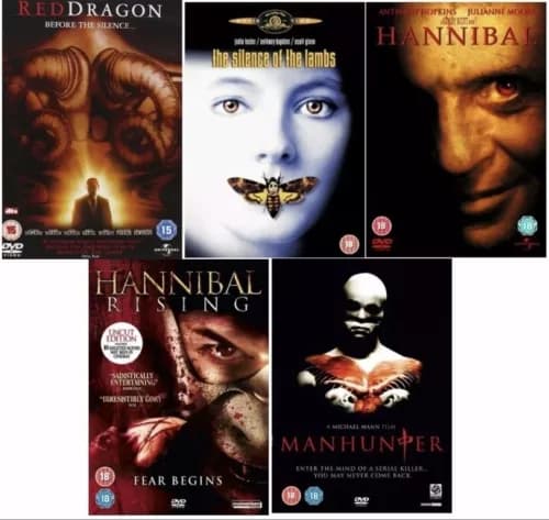 Hannibal Lecter: 5-films DVD-samling (Region 2)