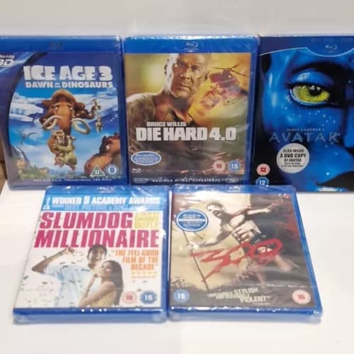 BLU-RAY & DVD Mixpaket - 5 Filmer