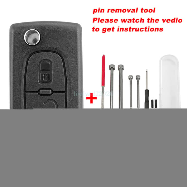 2Button Flip Key Case Set Tool For Citroen C2 C3 Picasso Berlingo DS3 Remote Fob