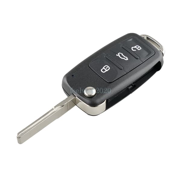 3 Button Flip Key Fob Case Shell For VW Golf Transporter Caddy Polo Beetle Caddy