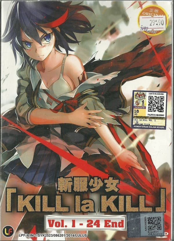 KILL LA KILL - COMPLETE ANIME TV SERIES DVD BOX SET (1-24 EPS)