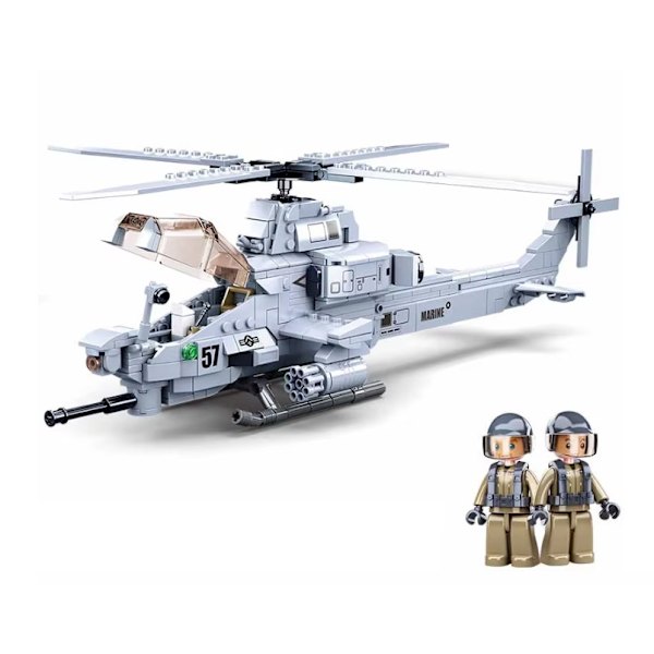 Attack helicopter Military Vehicle Building Blocks Toy Bricks Model Set ...