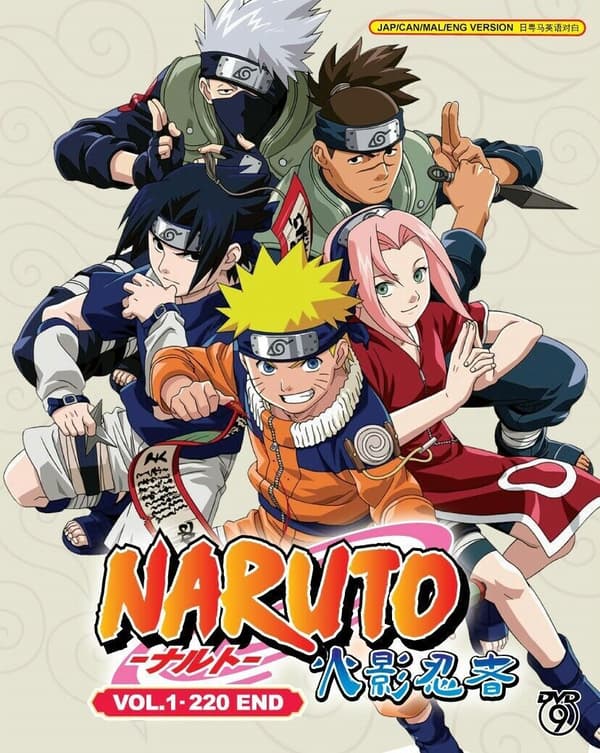 NARUTO - COMPLETE ANIME TV SERIES DVD BOX SET (1-220 EPS) (ENG DUB)