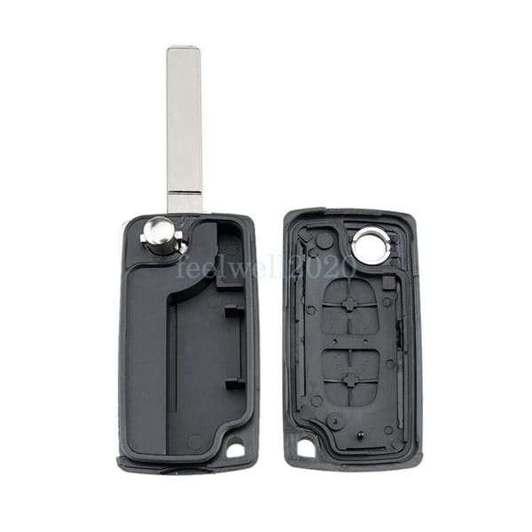 2 Button Flip Key Fob Shell For Peugeot 3008 5008 2008 2009 2010 2011 2012 2013