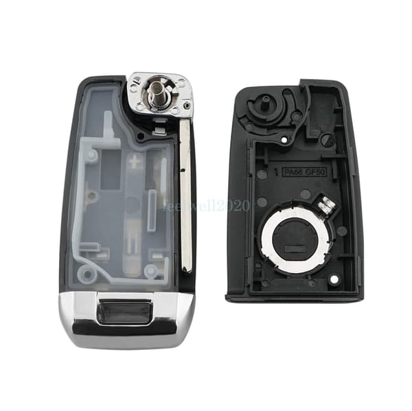 3 Buttons Flip Key Fob Case Replacement For VW GOLF MK5 PASSAT BEETLE POLO CADDY
