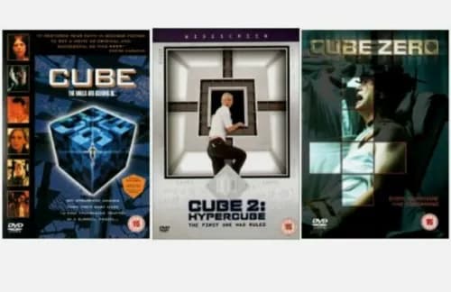 Cube Trilogi Komplett DVD-kolleksjon - Cube, Hypercube, Cube Zero