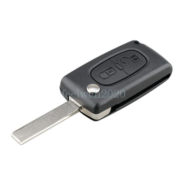 2 Button Replacement Flip Key Fob Case Shell Blade For Peugeot 207 307 308 407