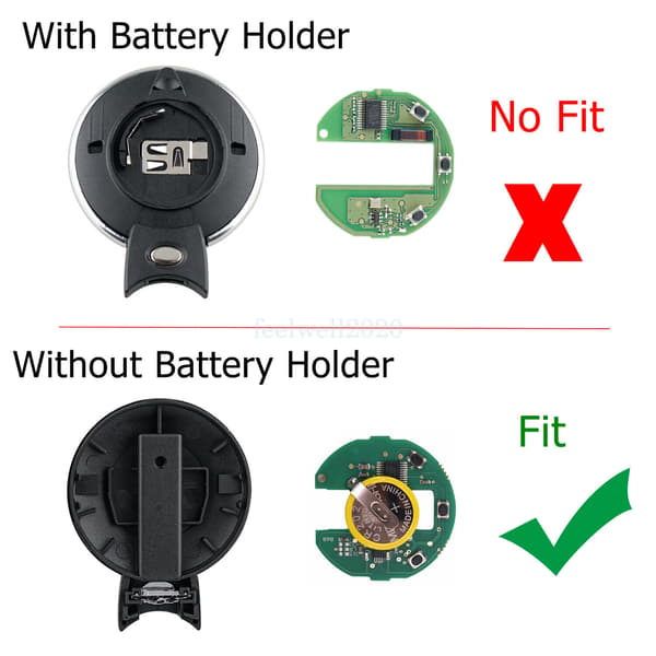 For BMW Mini Cooper 2007 - 2014 3 Button Remote Car Key Fob Case Battery VL2020