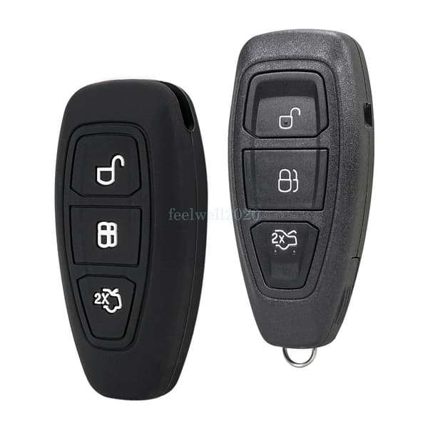 Remote Fob Key Case For Ford Kuga 2011 2012 2013 2014 2015 2016 + Silicone Cover