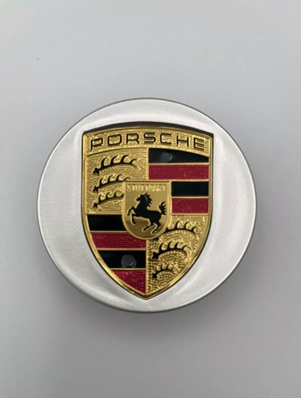 Silver Porsche Wheel Centre Caps Badge Emblem 1pcs