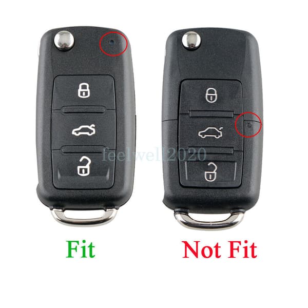 3 Button Remote Flip Key Fob Case Shell For VW Volkswagen Up! Beetle 2011 - 2016