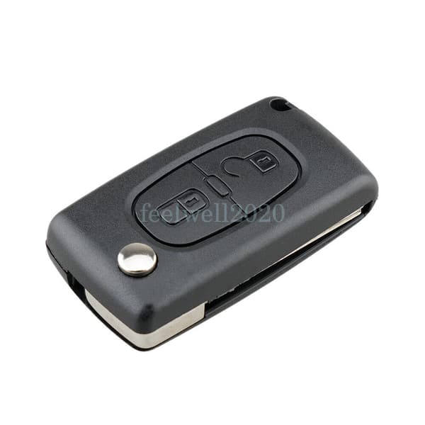 2 Button Flip Remote Key Fob Case Blade For Citroen C2 C3 C4 C5 C6 - CE0536 HU83