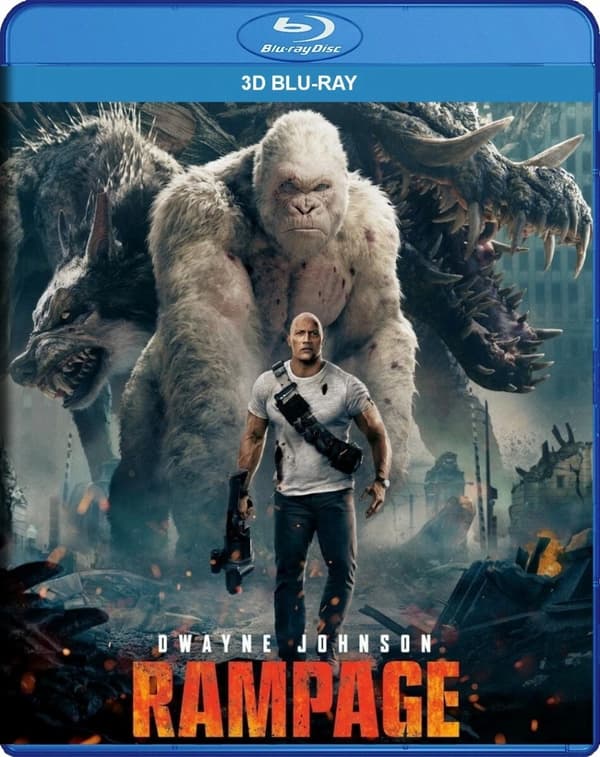 Rampage 3D BluRay () Dwayne Johnson Brand New