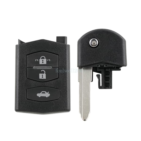 Replacement For Mazda 2 3 5 6 MX5 RX8 3Button Car Remote Key Fob Case Flip Cover