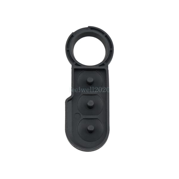 2X Replacement 3 Button Key Fob Case Rubber Pad for Fiat 500 Panda Abarth Punto