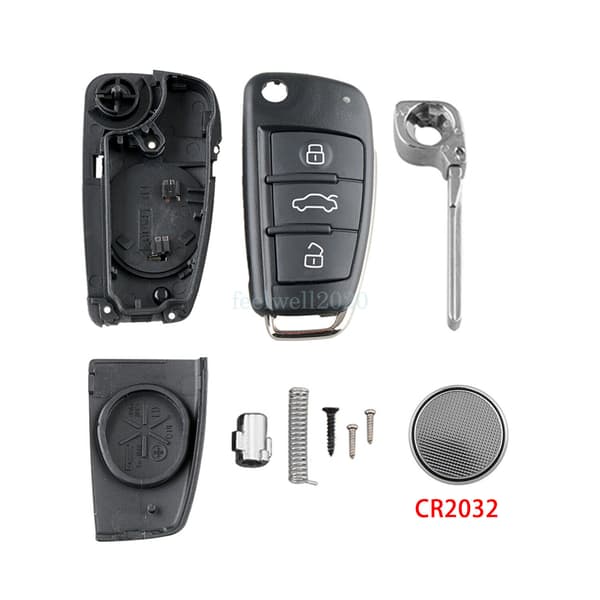 Remote Key Shell 3 Button Case Fob Cover For Audi A2 A3 A4 A6 A6L A8 TT Quattro