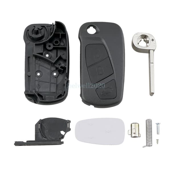 3 Button Flip Remote Key Fob Case Ford KA MK2 2008 2009 2010 2011 2012 2013 2014