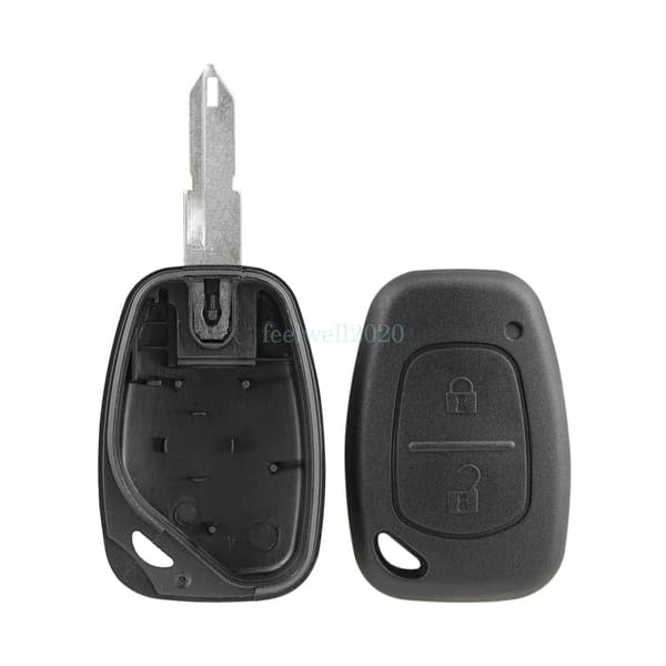 2 Button Remote Key Fob Case For Renault Trafic Master Kangoo + Battery switches