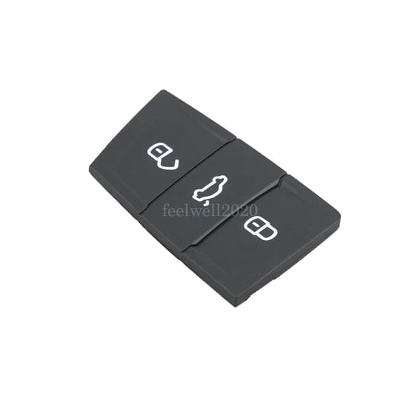 3 Buttons Replacement Rubber Pad Remote Key Shell For VW Polo Golf 7 MK7 Tiguan
