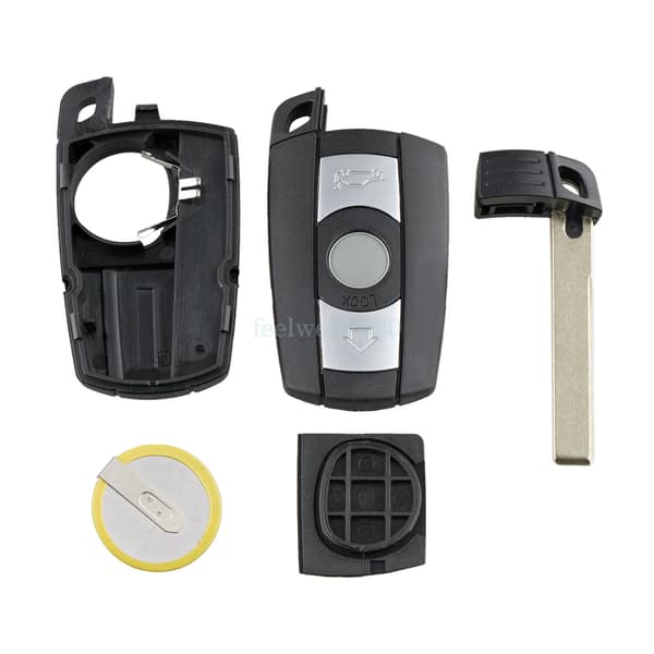 For BMW 1 3 5 Series E90 E91 E92 2006-2011 3Button Key Fob Shell LIR2032 Battery