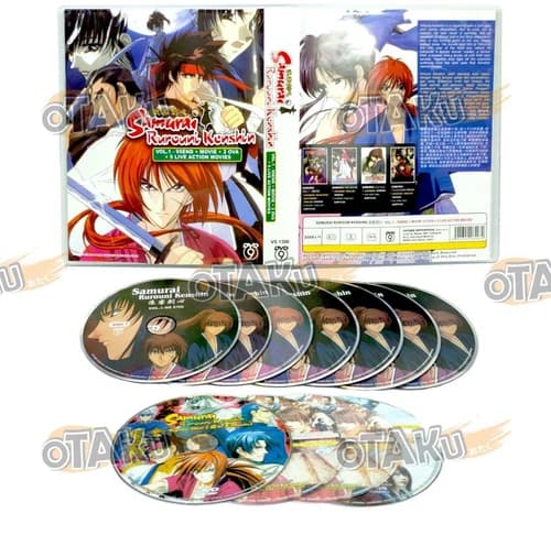 Samurai Rurouni Kenshin - Komplett DVD-samling (95 episoder, OVA, filmer)