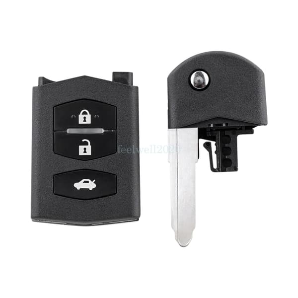 3 Button Flip Key Case for Mazda 2 3 5 6 RX-8 MX-5 Remote Fob Shell Replacement