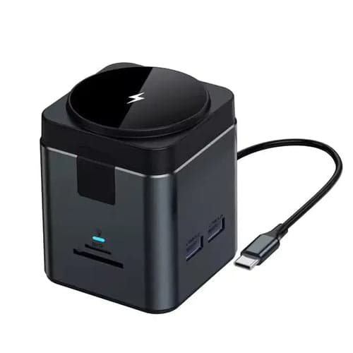 Dockingstation USB-C 9-i-1 med trådløs oplader