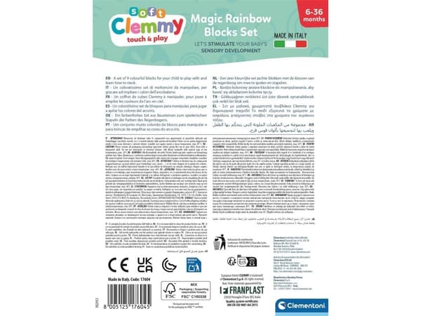 Clemmy Rainbow 9-osainen palikkasarja