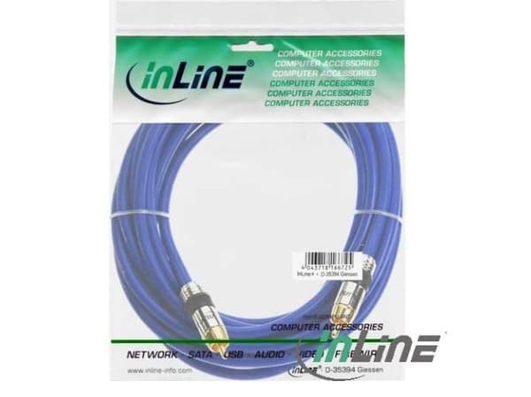InLine 89410P, RCA, Hanstik, RCA, Hanstik, 10 m, Blå