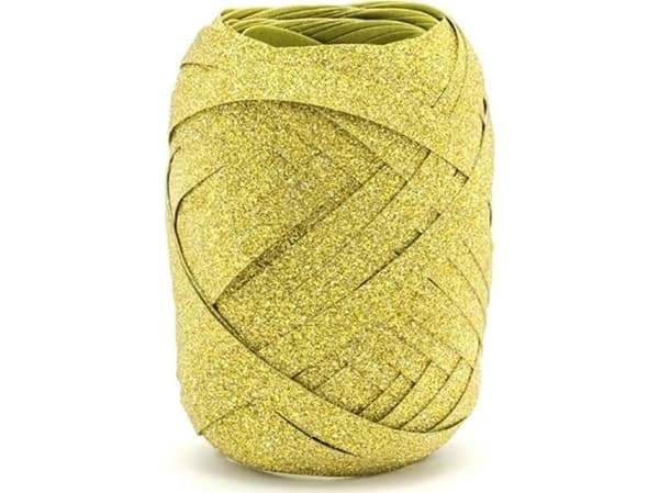 Presentband, guldglitter 10m