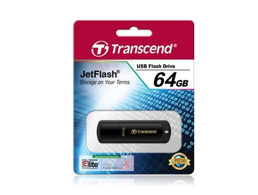Transcend JetFlash 350 - USB-flashstasjon - 64 GB - USB 2.0 - svart