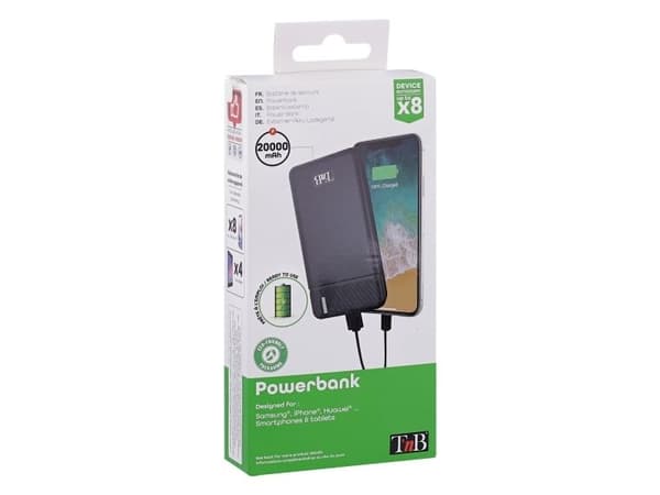 T''nB PBU20000, 20000 mAh, Polymer, Sort