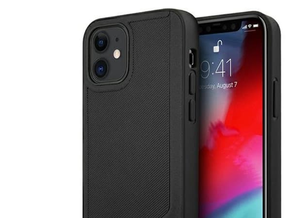 BMW lærpreget etui til iPhone 12 mini - svart