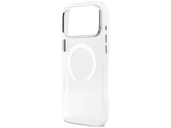 Guess Metal Outline MagSafe case for iPhone 17 Pro Max - silver