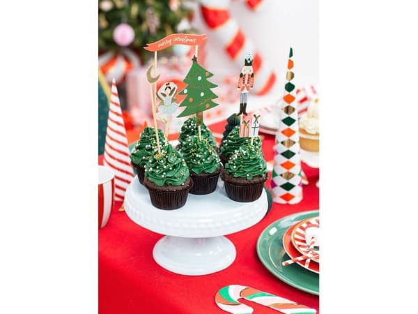 PartyDeco KPT63, Cupcake, Multifärg, Unisex, Jul, Nutcracker, 6 styck