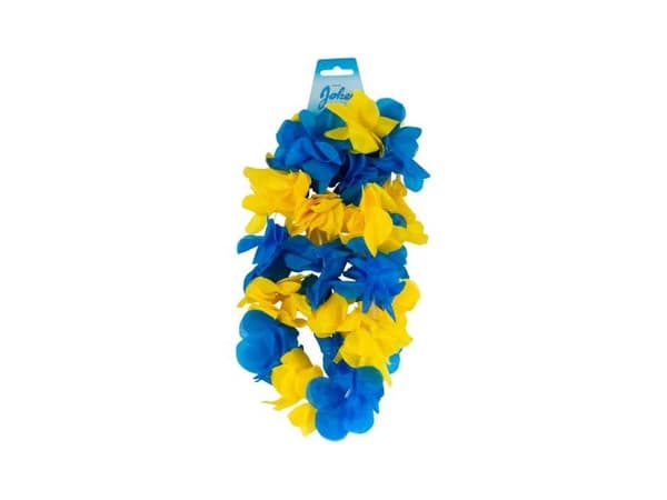 Keltainen ja sininen havaijilainen seppele