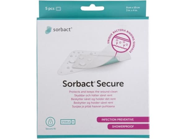 Plaster, Sorbact Secure, 10x8cm