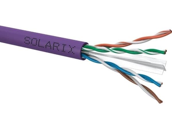 Installationskabel Solarix CAT6 UTP LSOH Dca-s2,d2,a1 100 m/förp. SXKD-6-UTP-LSOH