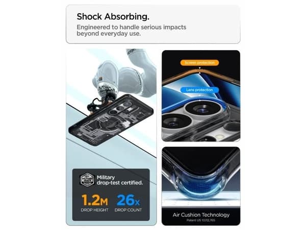 Spigen Zero One (Magfit), deksel, Samsung, Galaxy S26 Ultra, 17,5 cm (6.9"), Sort
