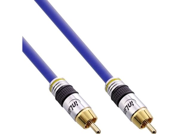InLine 89810P, RCA, RCA, 10 m, Sininen