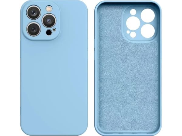 Silicone-skal iPhone 14 Plus silikonskydd - ljusblå