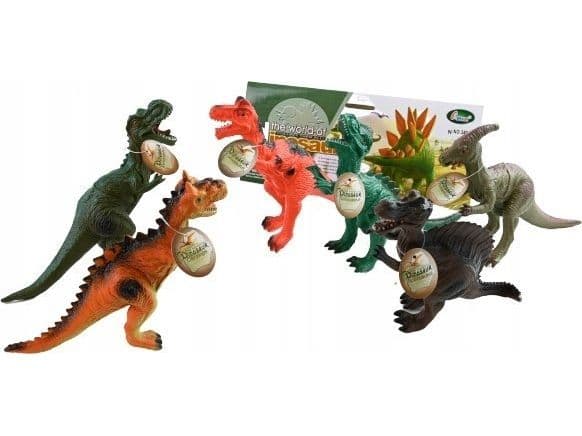 Icom dinofigur med fløyte, 6 stk.