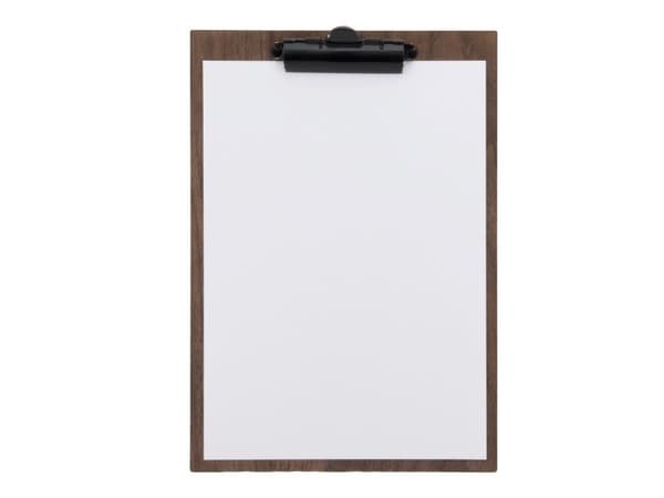 Menu Kortholder A4 Securit viser 1 A4 side med clips Valnød